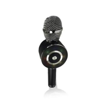 Imagem de Microfone Bluetooth Sem Fio Karaoke Com Led Fm Mt-1035 Preto - Tomate