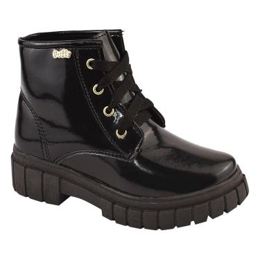Imagem de Bota Infantil infanto juvenil Coturno menina Cano baixo feminino 28 ao 34 Verniz