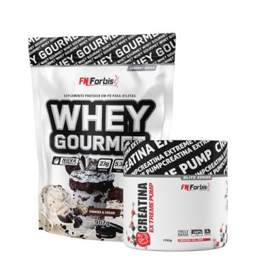 Imagem de Whey Protein Gourmet Refil 907g + Creatina Extreme Pump Elite Series 150g - FN Forbis Nutrition (Cookies and Cream)