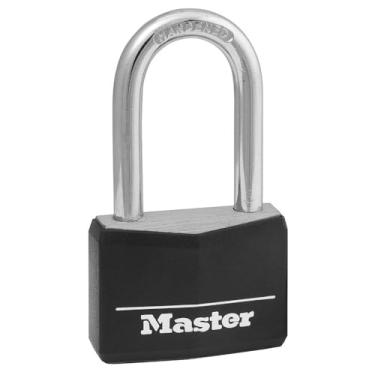 Imagem de MASTER LOCK Cadeado 141DLF, trava de alumínio coberto, 4,5 cm L, preto