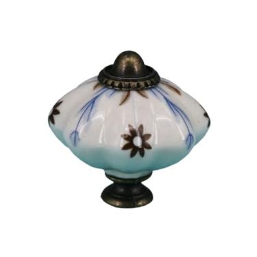 Imagem de Puxadores de cerâmica feitos à mão para móveis, cozinha, quarto, gaveta, cômoda, puxa uma peça com parafuso, a024