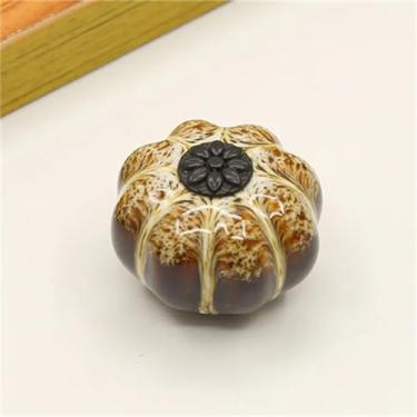 Imagem de Puxadores de cerâmica pintados à mão leopardo, puxadores de gaveta de armário, pacote de um botão com alça de parafuso, 1231, preto, branco