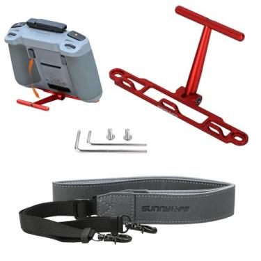 Imagem de Suporte de controle remoto para DJI RC/RC 2, com alça de pescoço, suporte adaptador de liga de alumínio com 3 ganchos para DJI Flip, NEO, Mini 4 Pro, Air 3, Mini 3 Pro, acessórios Mavic 4/3 Pro