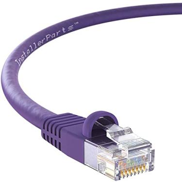 Imagem de InstallerParts CAT5E Cabo Ethernet UTP Booted, Roxa, 100 Feet