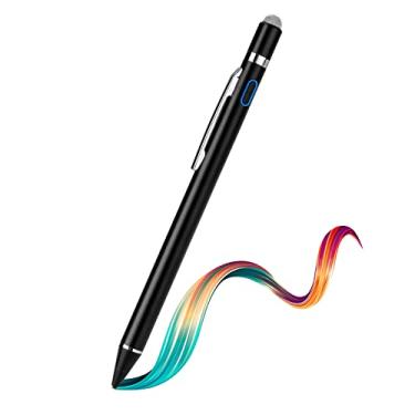 Imagem de Caneta Stylus para Lenovo Tab P11/P12 - Lápis EVACH de ponta fina de alta precisão com tampa de tecido magnético 2 em 1 sensível, ideal para escrever e desenhar, caneta fina ativa para Lenovo Tab