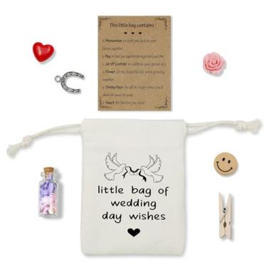 Imagem de wavvter Pequena bolsa de casamento deseja um lindo presente para lua de mel no dia do casamento para noivas de amigos (presentes de casamento)