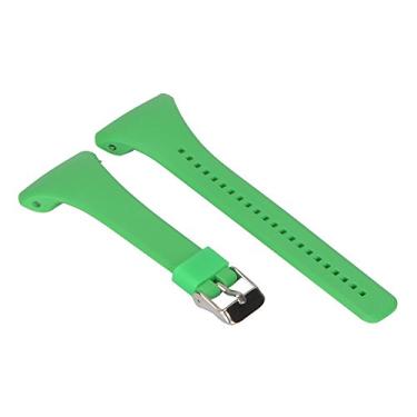 Imagem de hengkang Adequada para relógio Polar FT4 feminino e masculino, pulseiras Polar FT7, pulseiras de substituição de silicone ajustáveis elegantes para monitor de frequência cardíaca Polar FT4/FT7 (verde)