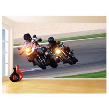 Imagem de Papel De Parede 3D Moto Touring Trail Corrida 3,5M Bkm51
