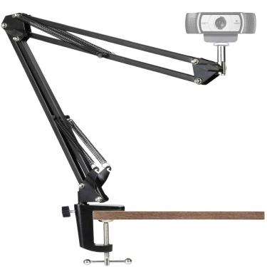 Imagem de Braço pedestal articulado de mesa suporte webcam câmera 1/4