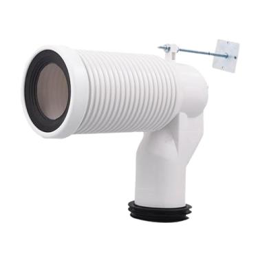 Imagem de Gralara Offset Wc Wc Desalinhado Pan Conector Shifter Tigela Tubo de Solo Liso Substituição Do Bocal de Drenagem Excêntrico, Um 28cm