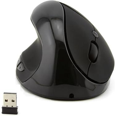 Imagem de Mouse sem fio, canhoto, mouse vertical ergonômico, túnel do carpo, silencioso, portátil, leve, silencioso, para viagem, 6 botões, mouse sem frio para laptop, computador, PC, escritório, presente,