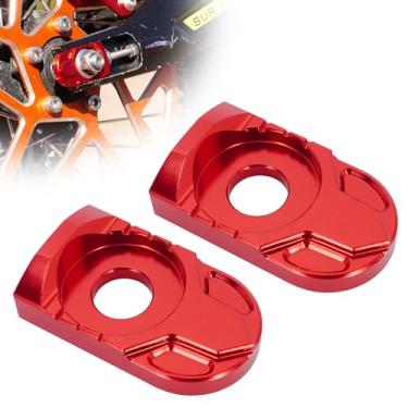 Imagem de Bloco de eixo Sur Ron, ZANGOMB 7075 Ajustador de corrente tensor de eixo traseiro de alumínio para Surron Light Bee S/X Segway X160/X260, vermelho