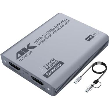 Imagem de Placa de captura de vídeo HDMI 4K com Loop-Out, USB 3.0, 1080P 60FPS/2K 30FPS, dispositivo de captura de streaming de áudio e vídeo para PS5, Switch, câmera, PC, compatível com OBS