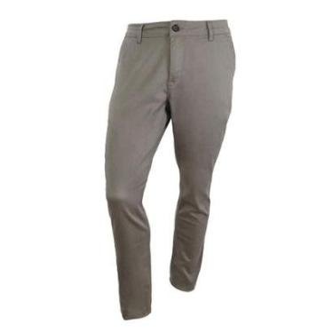 Imagem de Calça Sarja Masculina Lado Avesso Skinny Verde Musgo - LH171-Masculino