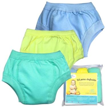 Imagem de Kit 3 Cuecas Transição Fralda Treinamento P/Desfralde V/A/A