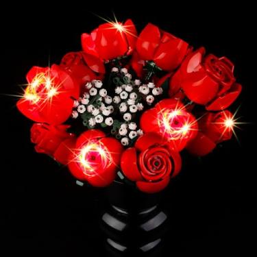 Imagem de Kyglaring LED Light Kit for Lego Icons Roses Bouquet 2024 Building Set, Bouquet of Roses Lighting Kit Designed for Lego 10328 Botanical Collection, Gift for Valentine's Day-No Model(Classic Version)