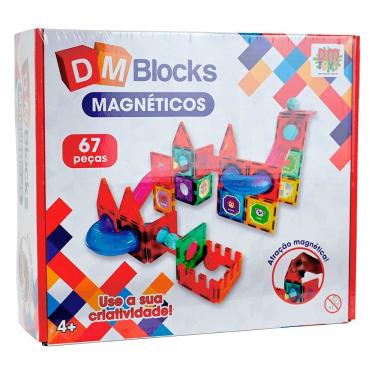 Imagem de Blocos de Montar Magnéticos - DM Blocks - 67 peças - DM Toys