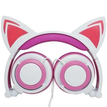 Imagem de Fone Exbom Bluetooth Hf C22 Gatinho Rosa