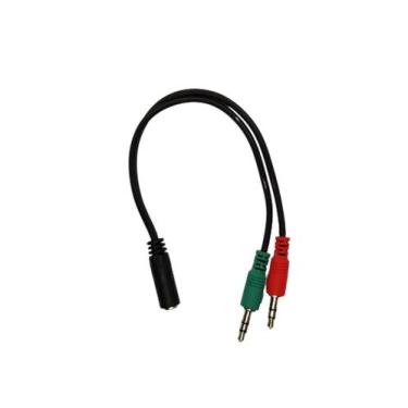 Imagem de Cabo Adaptador Headset Para Fone, 2 P2 Macho Para 1 P2 Fêmea - Bc Bora