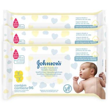 Imagem de Kit Johnson's Baby Toalhinhas Recém-Nascido 288 unidades