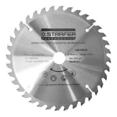 Imagem de Serra Circular Vídea Alumínio 1/4" 184mm X 60 Dentes Starfer