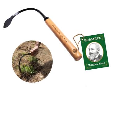 Imagem de Grampa's Gancho de jardim – Extrator de ervas daninhas e ferramenta de cultivador manual – Design simples para remover ervas daninhas, escavar, bordas e plantar – Ferramenta de remoção de ervas daninhas fácil de usar