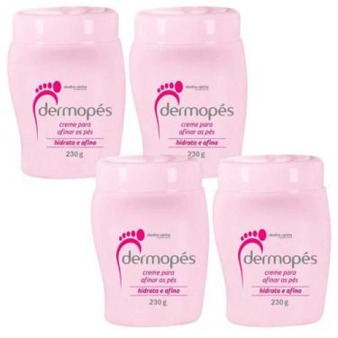 Imagem de Kit 4 Dermopés Creme Hidratante Para Afinar Os Pés Trata e Evita Racha