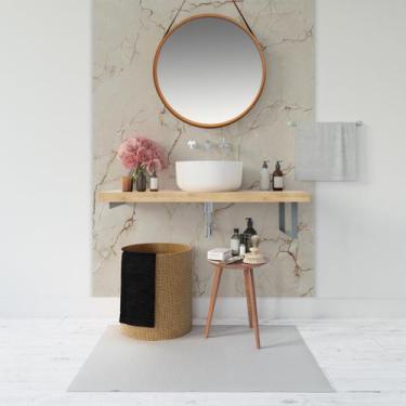 Imagem de Papel de Parede Painel 3D Mármore Porcelanato Bege 1,5M Auto Colante L