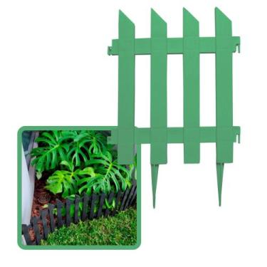 Imagem de Cerca para jardim decorativa kit com 5 metros plástico reciclado - JR 