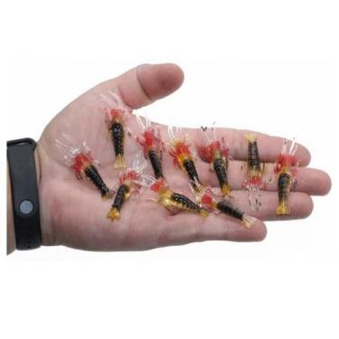 Imagem de Kit 10 Camarao Artificial Isca Pesca Soft Tucunare Tilapia - Shopdapes