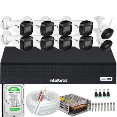 Imagem de Kit 8 Câmeras Intelbras 1220 Full Color Dvr Intelbras 8 Ch + 2 Câmera 