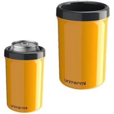 Imagem de Porta Cerveja / Lata De Plastico Termico Amarelo 350Ml - Unitermi