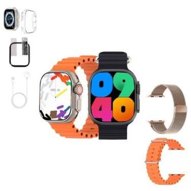 Imagem de Relógio Smart Watch Tela Amoled 2.2 Serie 9 W69 Ultra Acompanha Pulsei