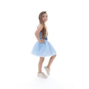 Imagem de Saia Princesa Tutu AZUL BEBÊ com Brilho - QUIMERA KIDS, 10