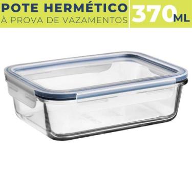 Imagem de Pote Vidro Hermético 370ml Tampa Plástica e Vedação BPA FREE - Quality
