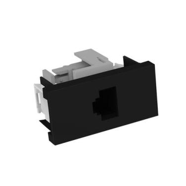 Imagem de Módulo Tomada RJ45 CAT.5E Preto Beleze Enerbras, Preto