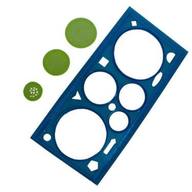 Imagem de Kit 5 Réguas Mágica Geométrica Espirógrafo Verde - Centercoisas