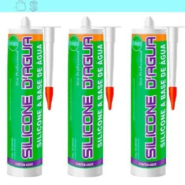 Imagem de Kit 3 Silicone Preto 450G Selante Acrílico Base De Água Preto - SBRIX,