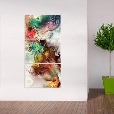 Imagem de Quadro Abstrato Decorativo Mosaico 3 Peças Vertical - NEYRAD