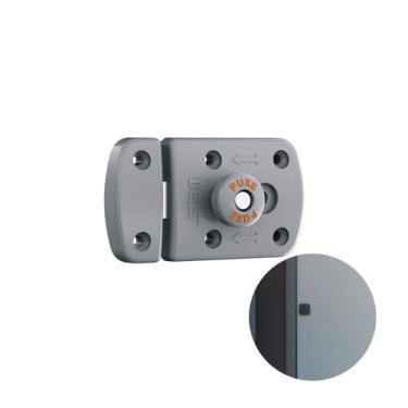 Imagem de Fechadura Livre Ocupado Na Cor Cinza Fosco Para Portas de Banheiro Ves