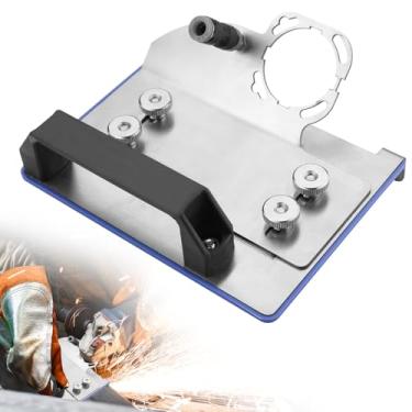 Imagem de Suporte de rebarbadora, suporte de esmerilhadeira de ângulo premium para corte de chanfro de 45 graus com placa de base, suporte de corte especial para esmerilhadeira angular, cortador de azulejo,