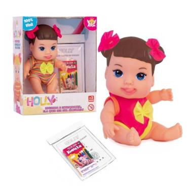 Imagem de Boneca Bebe Holly Escolinha Com Livrinho Para Colorir - Anjo - Anjo Br