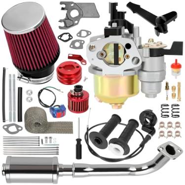 Imagem de CILOYU Kit de silenciador de escape de carburador de corrida 212 para motor Coleman CT200U CT200U-EX BT200X Baja Warrior MB200 MB200 Mini Bike Go Kart Performance Parts