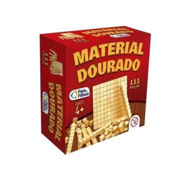 Imagem de Material Dourado com 111 Peças Madeira - Pais e Filhos