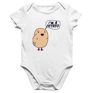 Imagem de Body Bebê Algodão I'm A Potato - Foca na Moda, Branco, M