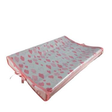 Imagem de Trocador Bebê Cômoda Americano Anatômico Capa Plástica Nuvem - Luma Co