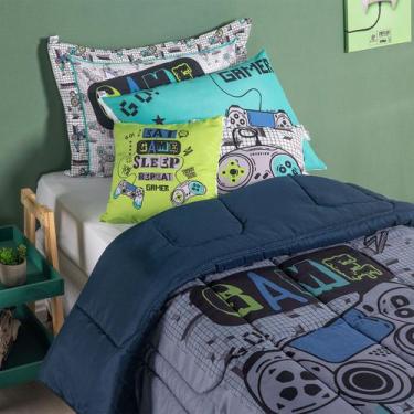 Imagem de Kit Edredom 05 Peças Juvenil Estampado Hipercal 400 Fios - MR Enxovais