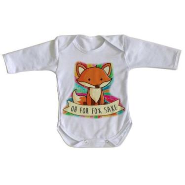 Imagem de body nenê criança roupa bebê manga longa Raposa - Empório Dutra, G   (