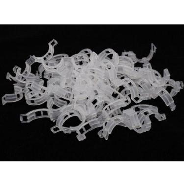 Imagem de 100 Grampos Clip Prendedor Amarra Plantas De Plástico Branco - stuff