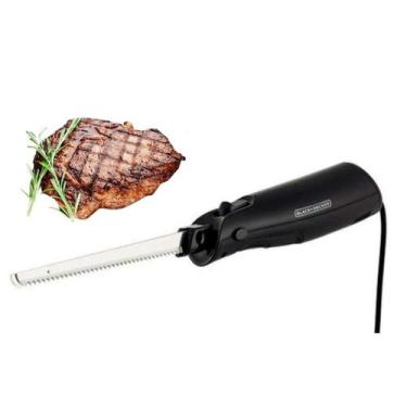 Imagem de Faca Elétrica Lâminas Aço Inox Removíveis De Cortar Carne Pão Potente 